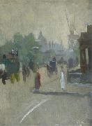 August Neven du Mont Cromwell Road oil painting